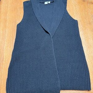Gap | Black Shawl Collar Cardigan Knit Sweater Vest | Sz M